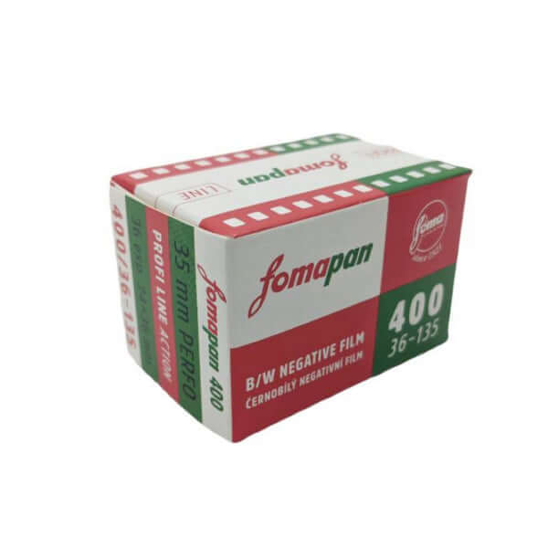 FOMAPAN Retro BW 400 ISO 35mm Film 36 Exp - Limited Edition packaging showcasing its retro design.