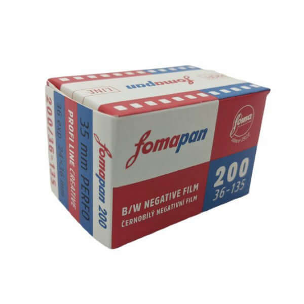 FOMAPAN Retro BW 200 ISO 35mm Film 36 Exp - Limited Edition packaging showcasing Foma Fomapan 200 B/W Negative Film.