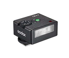 Godox iM30 Mini Flash showcasing compact design and manual controls for portable photography