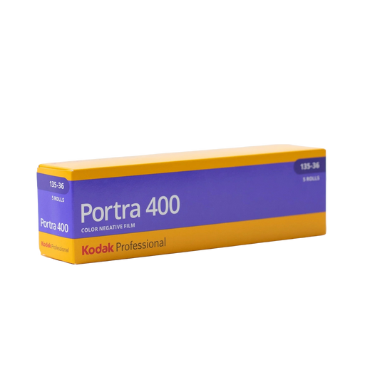 NEW packaging. Kodak Portra 400 135 film box, known for its finest grain and exceptional color performance at ISO 400.