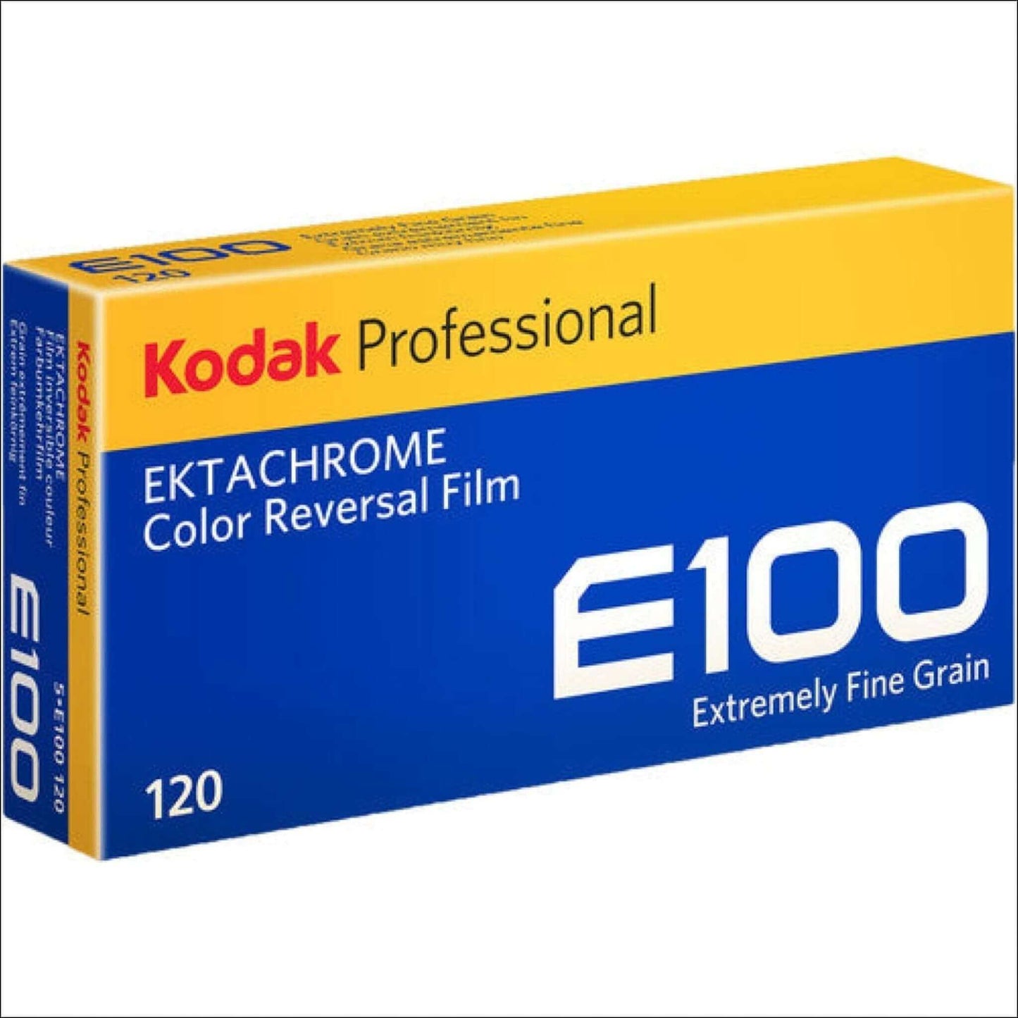 Kodak Ektachrome E100 Color Reversal Film 120 pack, ISO 100, extremely fine grain, vibrant colors.