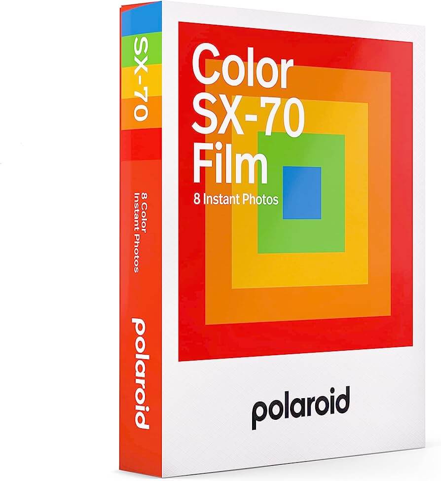 Polaroid Color SX-70 Instant Film Pack - 8 Color Photos, Nostalgic Instant Photography