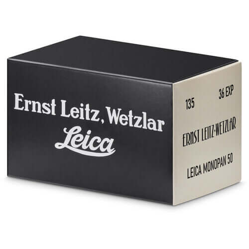 PRE-ORDER Leica Monopan 50 BW 35mm Film, 36 Exp 08/2027 Expiration packaging box