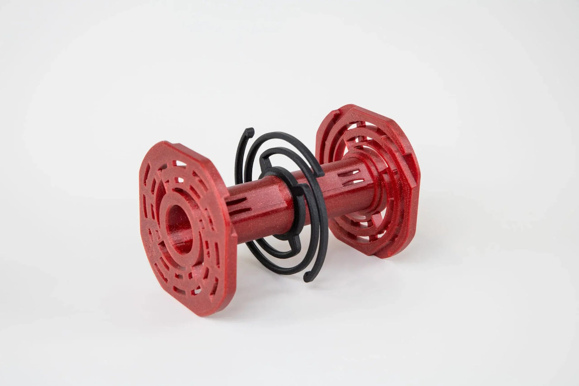 Vintage Visual 4x5 spiral reel for Paterson tanks, crafted from high-quality PETG plastic, featuring a red design.