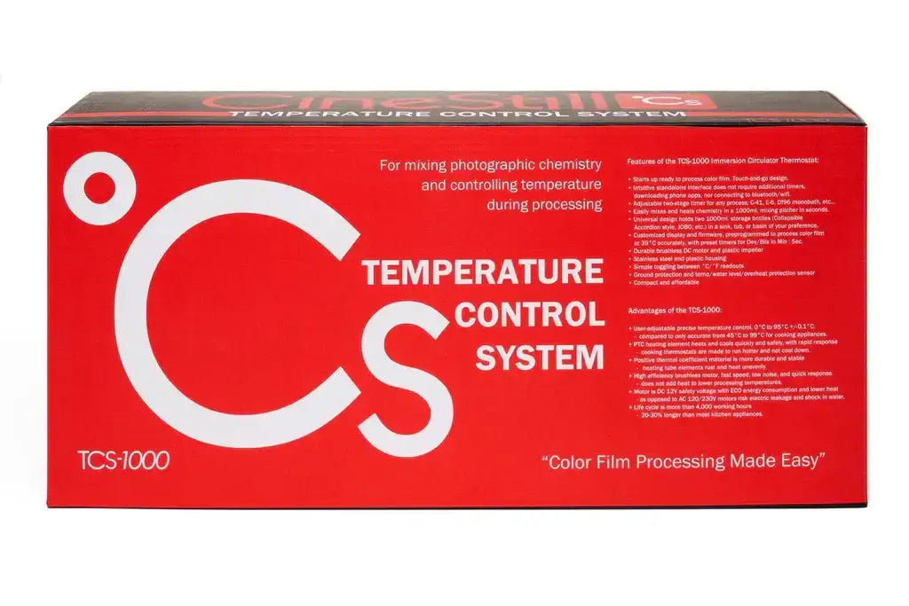 Temperature Control System TCS-1000 box for mixing photographic chemistry and controlling temperature during film processing.