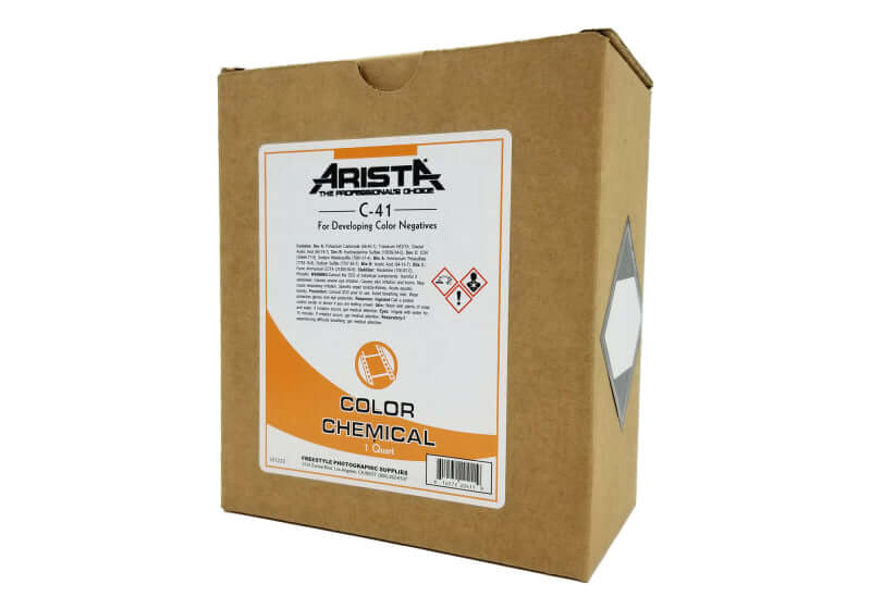 Arista C-41 Liquid Color Negative Film Developing Kit - 1 Quart packaging for home film processing.