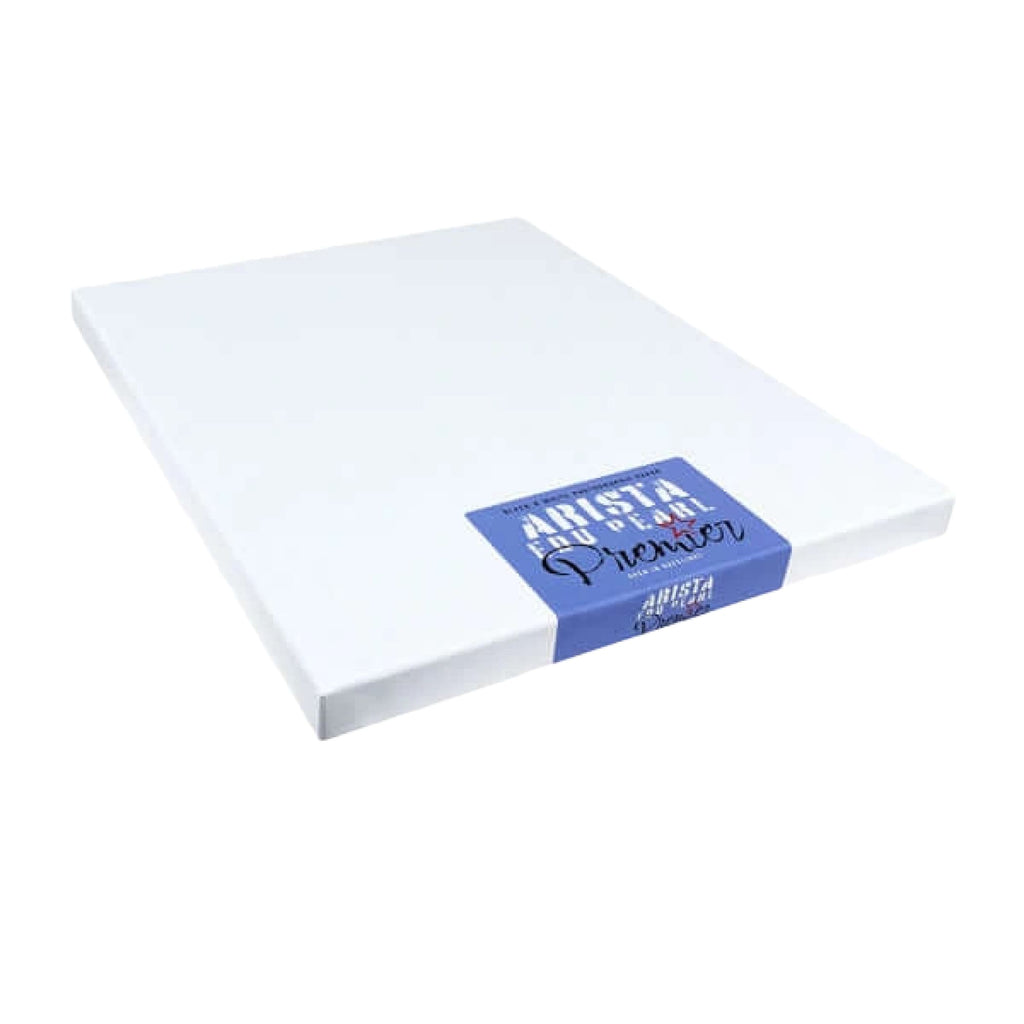White canvas board with a blue label that reads ’arista premier.’