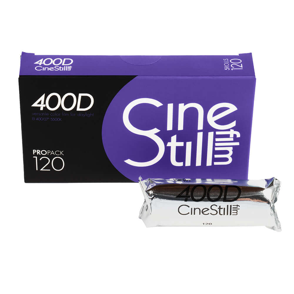 CineStill 400D 120 ProPack featuring five rolls of versatile fine-grain film for vibrant color photography.