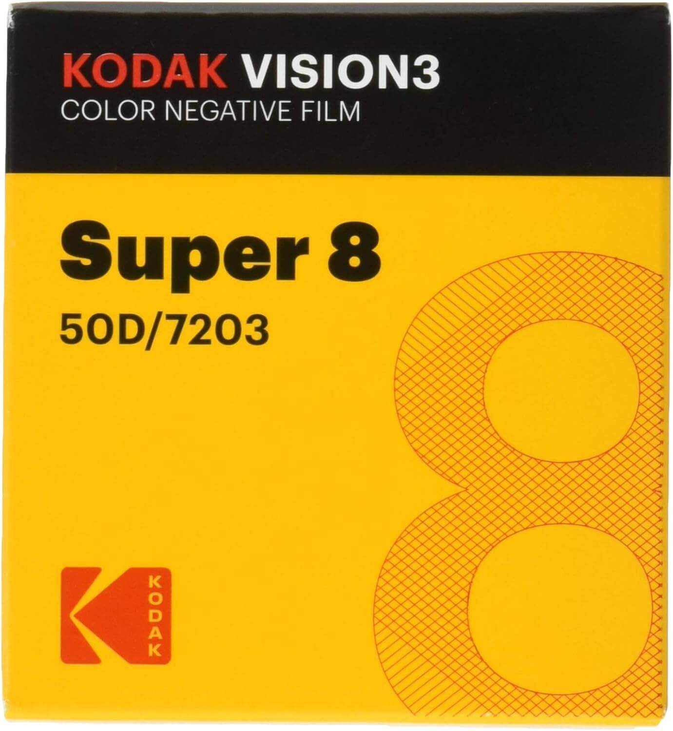 Kodak Vision3 Super 8 Color Negative Film cartridge for high-quality film-making.