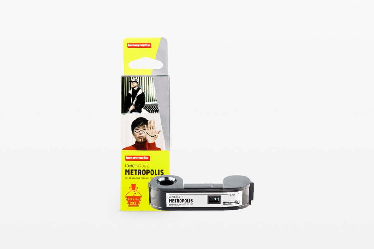 Lomography Lomochrome Metropolis 110 Film packaging with film chamber for gritty urban photography