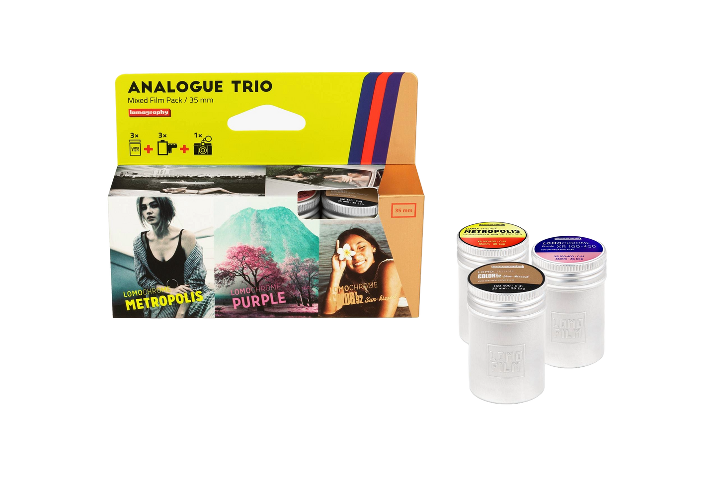 NEW Analogue Trio Mixed Film Pack 35mm - Metropolis, Turquoise, and Color '92 Sun-kissed