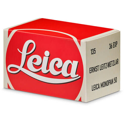 PRE-ORDER Leica Monopan 50 BW 35mm Film, 36 Exp 08/2027 Expiration packaging box