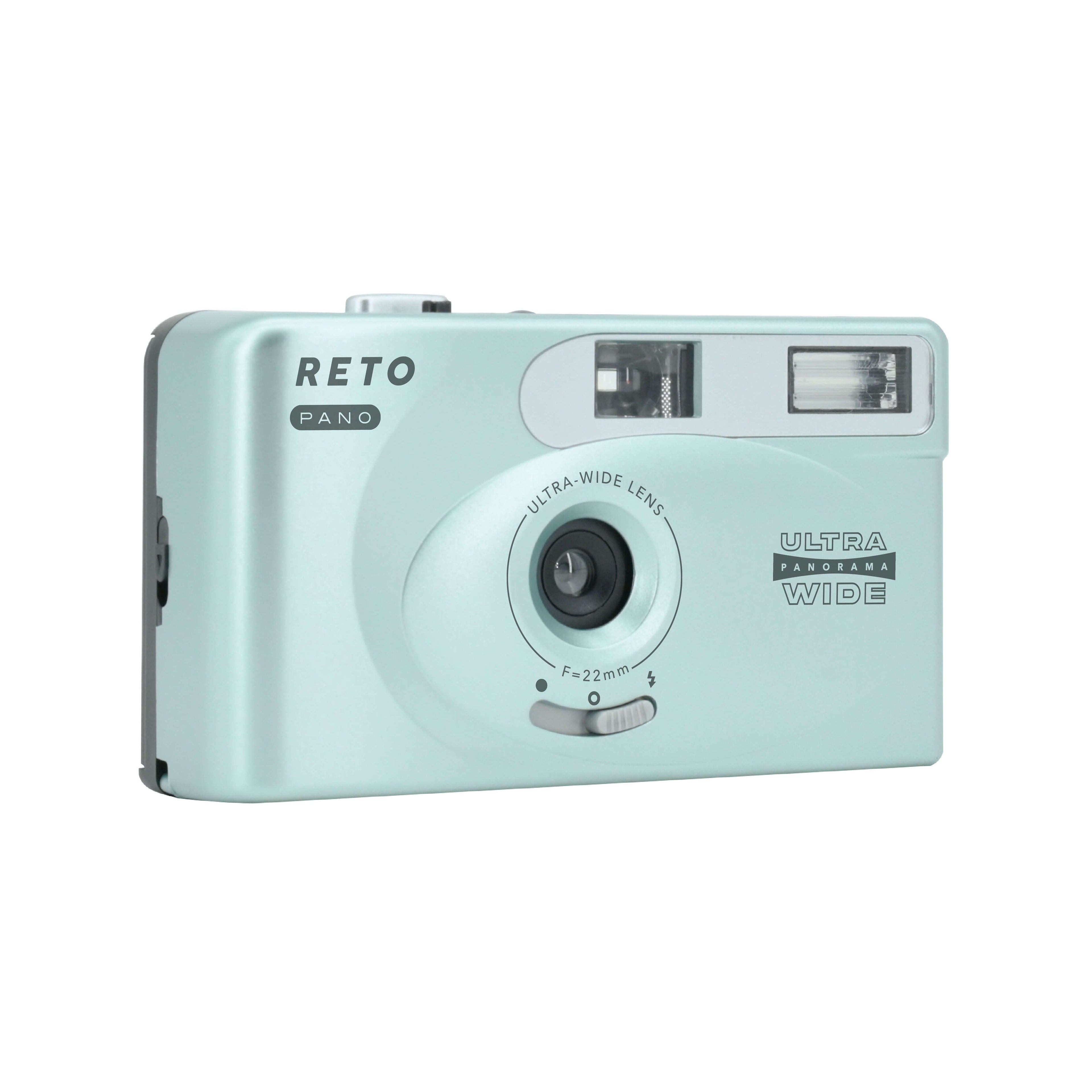 Reto Pano 35mm camera with ultra-wide lens for panoramic photography.