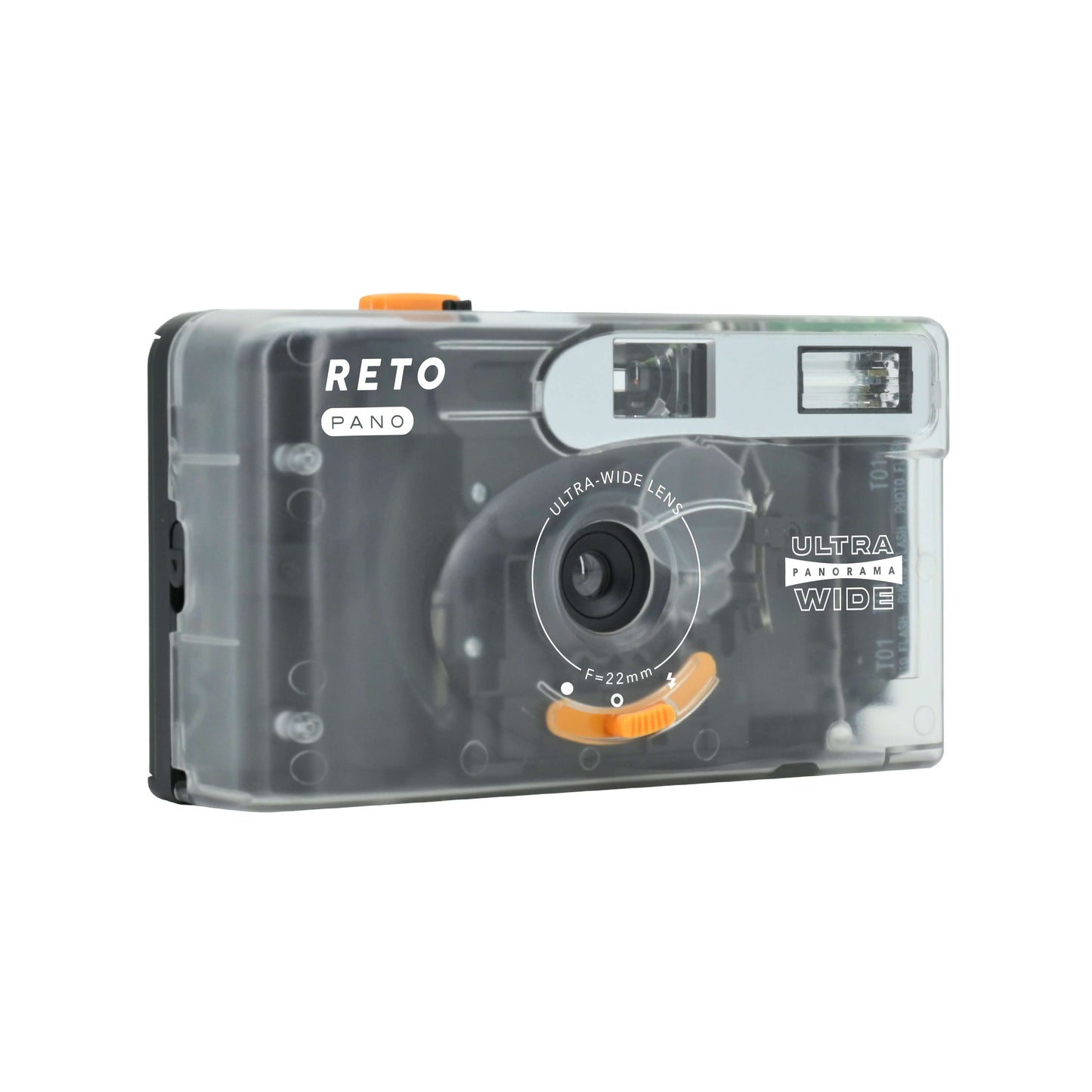 Reto Pano 35mm Film Camera showcasing ultra-wide lens and distinctive design for panoramic photography.