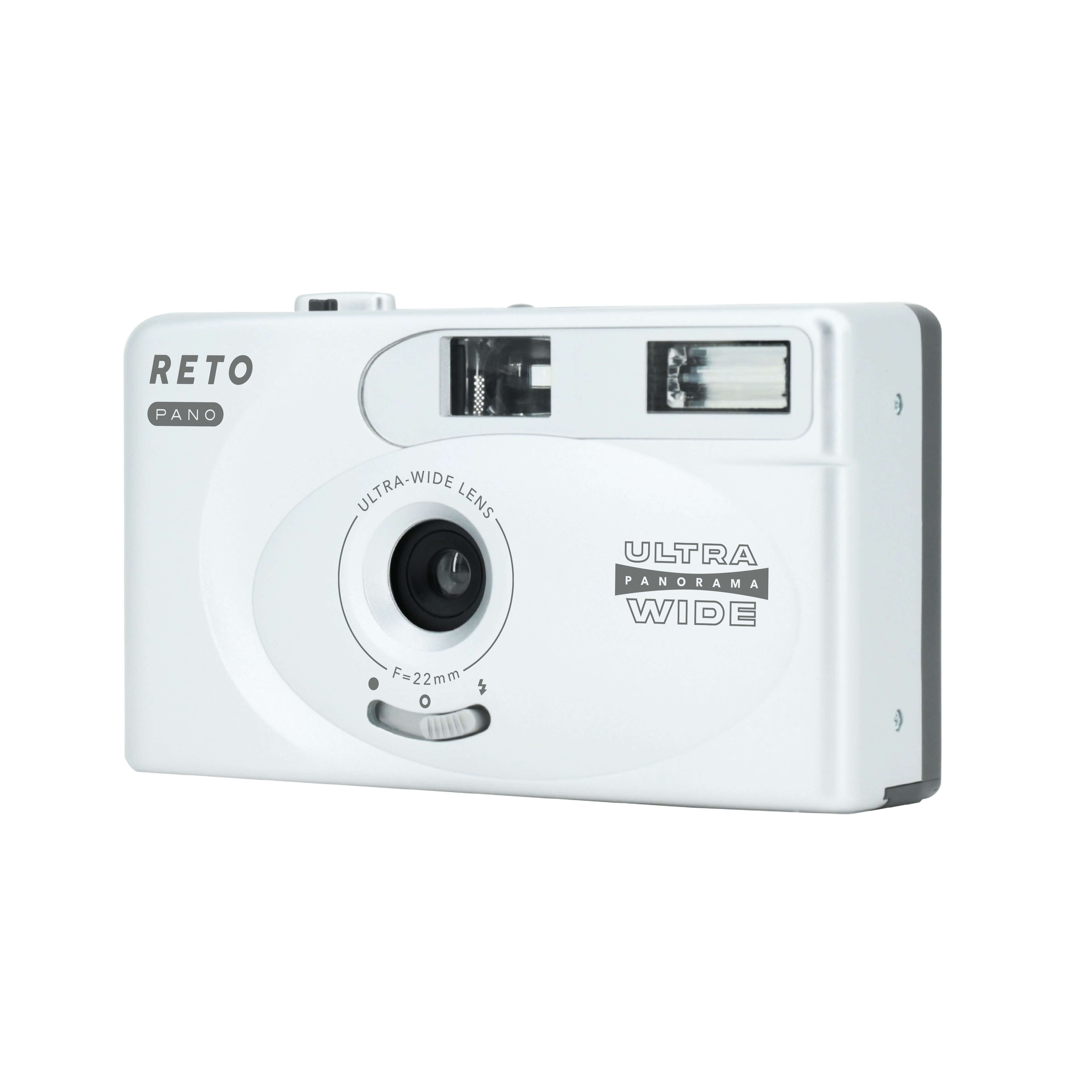 Reto Pano 35mm Film Camera showcasing its ultra-wide lens design for panoramic photography.