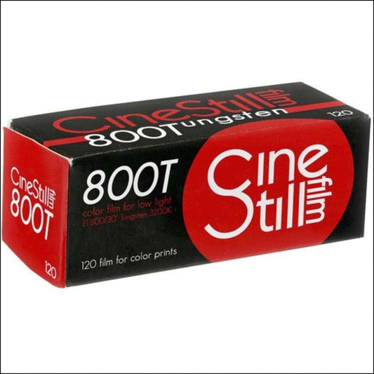 CineStill 800T 120 Medium Format Film box, suitable for low light photography, color prints, 800-speed tungsten-balanced film.