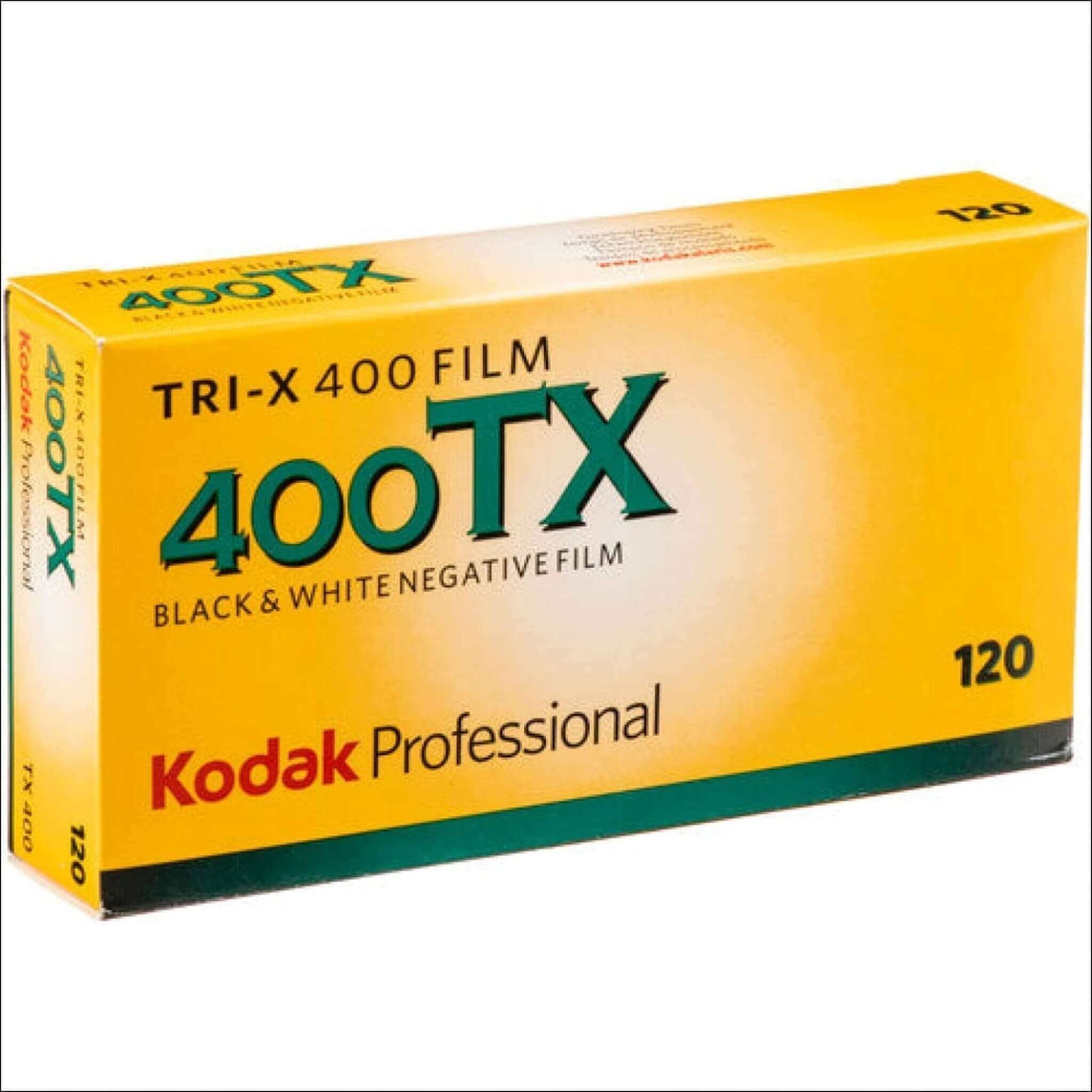 Kodak Professional TRI-X 400TX black and white negative film box for 120 format photography