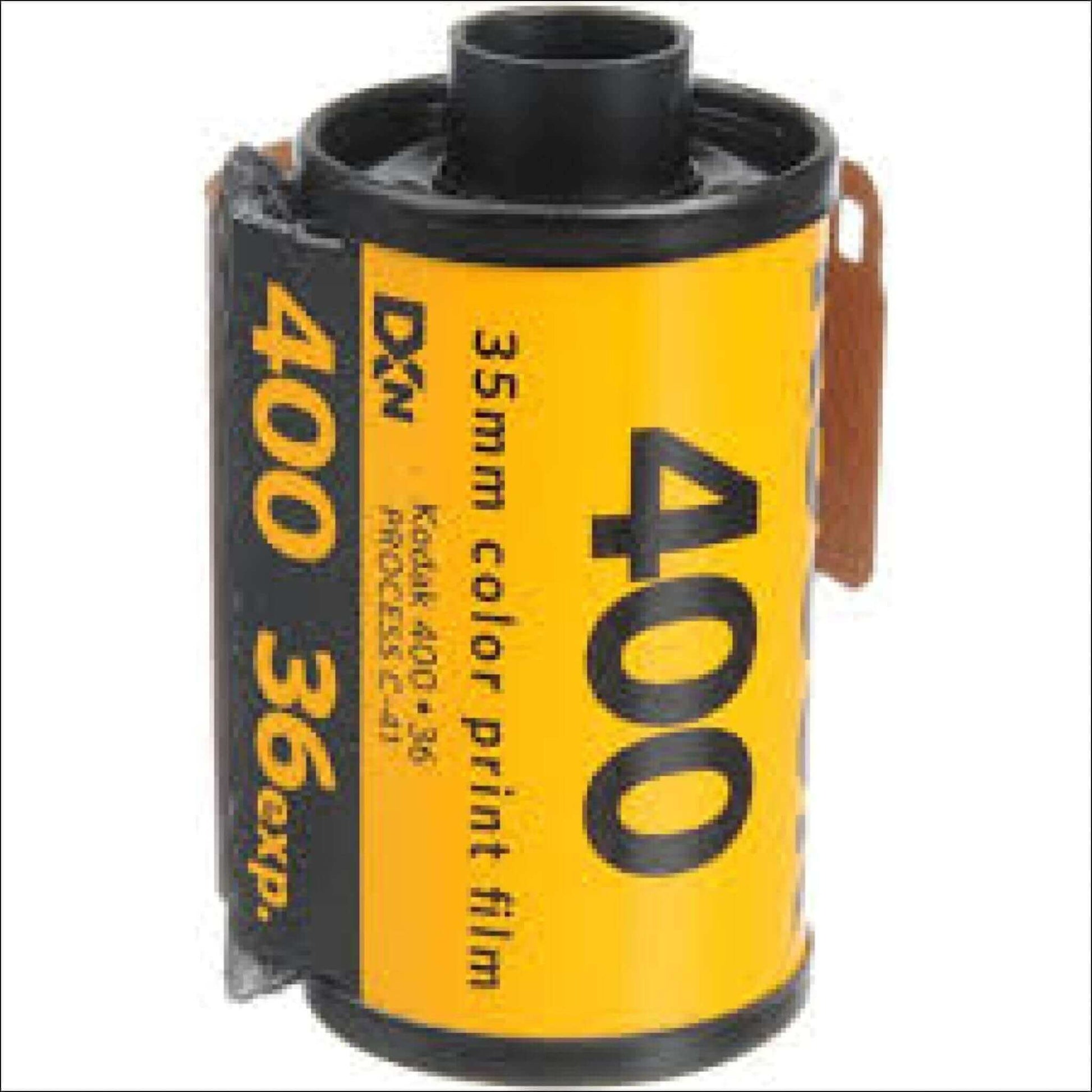 35mm color print film roll with ISO 400 sensitivity for 36 exposures